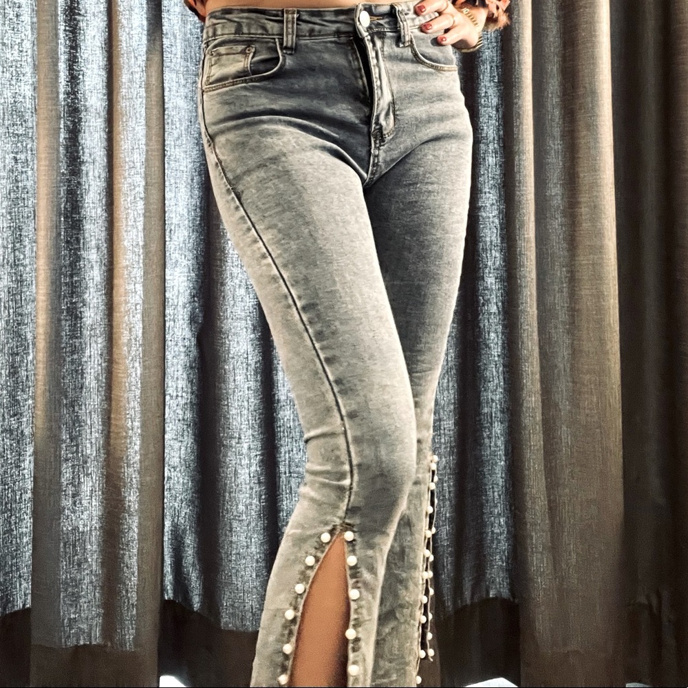 Blue flare jeans